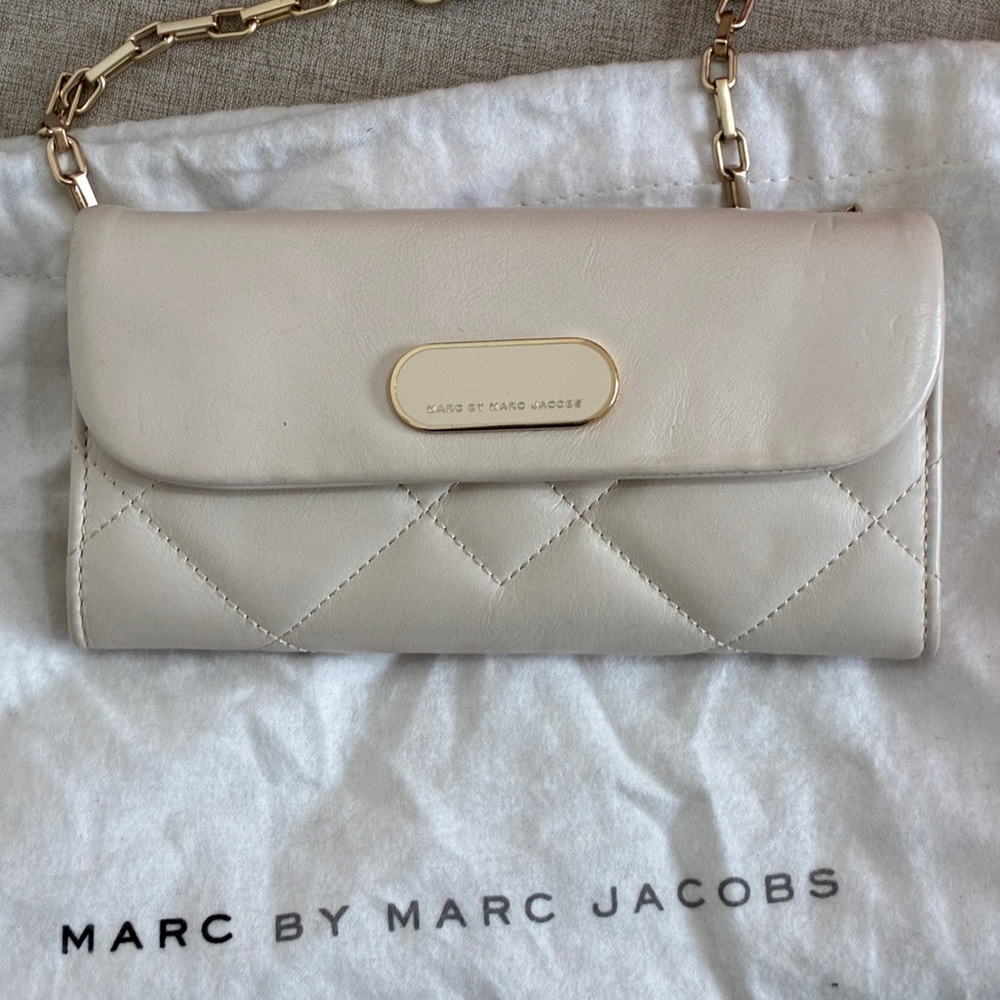 Marc Jacobs Beige Quilted Crossbody Bag